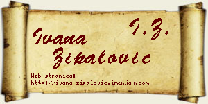 Ivana Zipalović vizit kartica